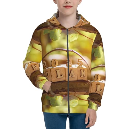 Action Plan 2025 Kids Pullover Hoodies Boys Zip Up Sweatshirts Girls Athletic Clothes with Pocket3