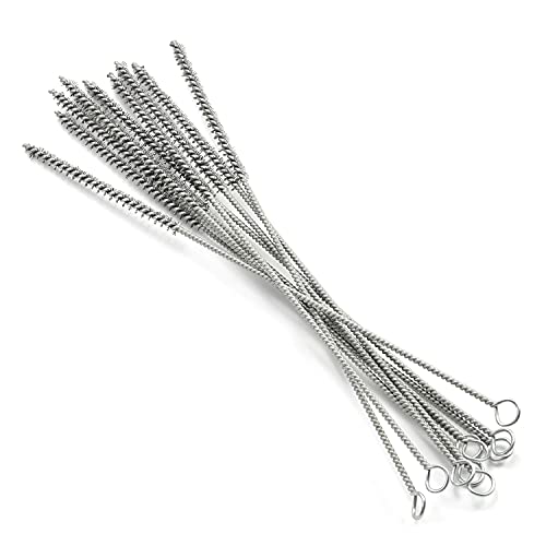 Image of Utoolmart Steel Wire Tube Brush 12 inch x 1 /4 inch Spiral Long Handle 10pcs