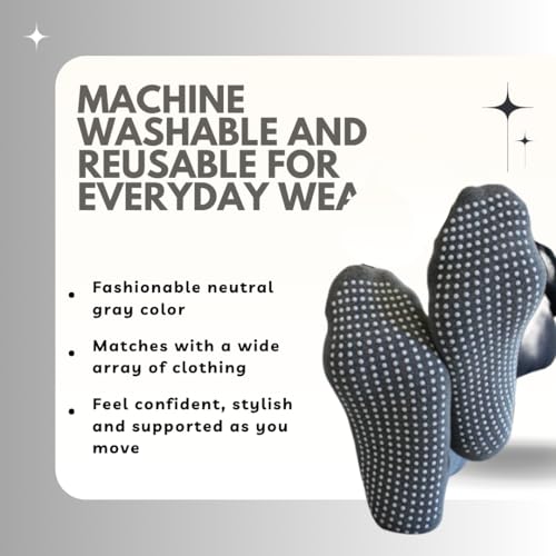 2 Pairs Non Slip - Anti Skid Grip Socks for Yoga, Barre, Pilates, Ballet, Workout, Hospital for Women and Men4