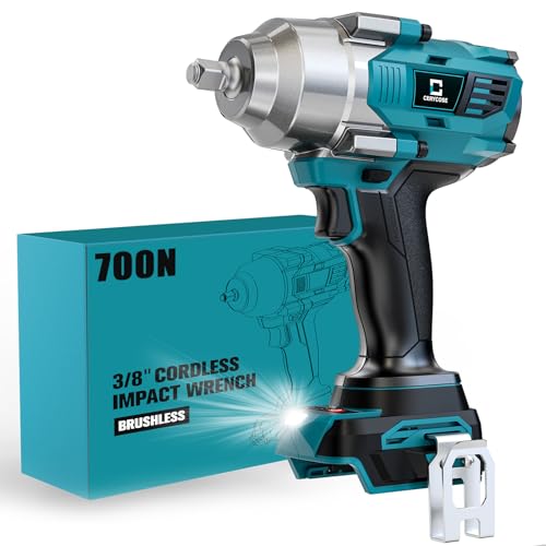 Cerycose Cordless Impact Wrench Compatible with Makita 18VBattery 3/8 600Ft-lbs (700Nm) Brushless Electric Impact Driver 2400 RPM LED Light Compact Light-Duty Bare Tool