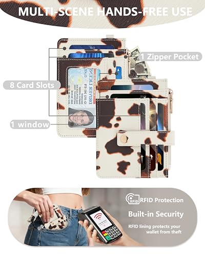 Image of Wristlet Wallet for Women, Keychain Wallet with AirTag Holder