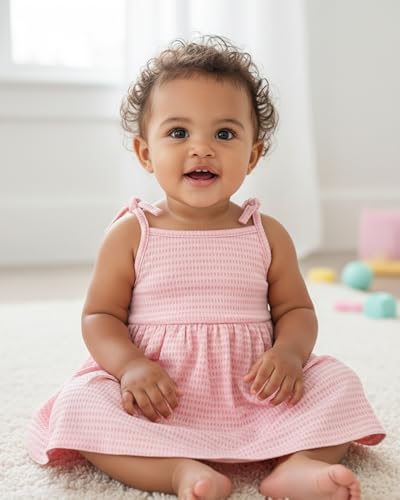 Image of Weebaby Baby Clothes Girl Toddler Summer Outfits Infant Casual Sleeveless Halter Ruffle Tank Cute Short Set Baby Clothing
