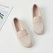 Vespiero Loafers for Women Comfortable Slip on Work Flats Shoes Womens Dressy Casual Walking Shoes Nude Knit Fabric Size 7 Wide Width