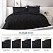 JOLLYVOGUE Queen Comforter Set 7 Pieces, Black Bed in a Bag Comforter Set for Bedroom, Bedding Comforter Sets with Comforter, Sheets,Ruffled Shams & Pillowcases