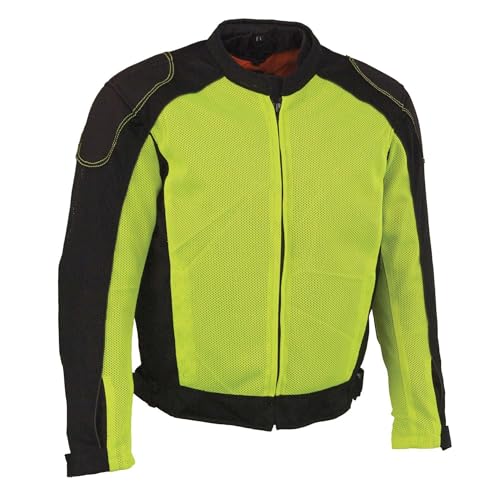 Image of Milwaukee Leather Men's CE Armored All-Season Motorcycle Jacket - Impact Protection Textile Racer Design - Small