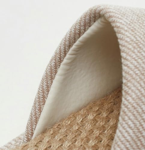 Hycurey Linen Open Toe Slip On Slippers Breathable Non-Slip Indoor House Slide Slippers for Women and Men2