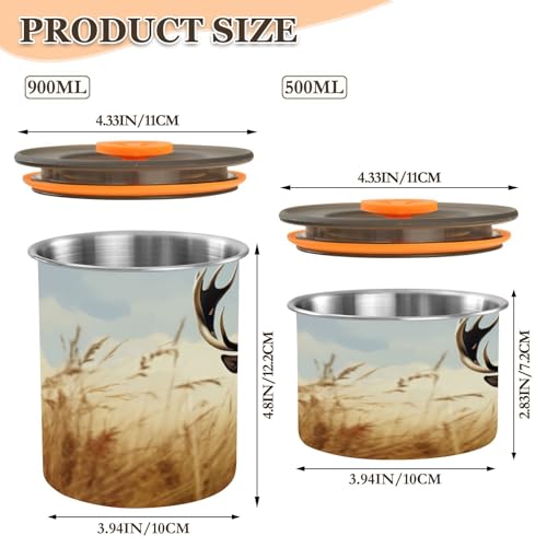 Contenedor hermético de acero inoxidable para café 500ml miniatura 2