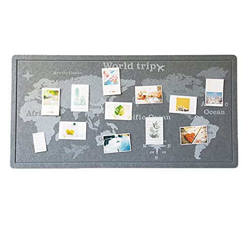Tableau d'affichage avec punaises et carte du monde murale en feutre pour bureau et école