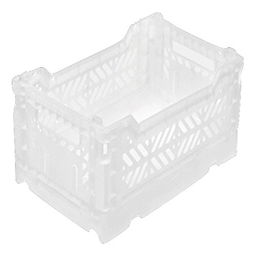 AYKASA Collapsible Storage Bin Container Basket Tote, Folding Basket Crate Container : Storage, Kitchen, Houseware Utility Basket Tote Crate Mini-Box (White)
