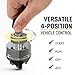 MGI SpeedWare 4-Position Universal Ignition Key Switch for 12V Car, Truck, Tractor, Trailer, Forklift - Acc/Off/IGN/(Start)