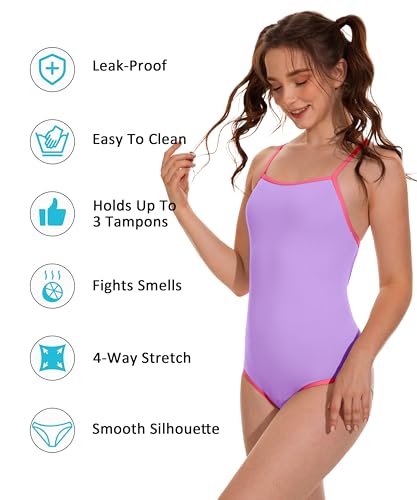 Image of Beautikini Period Swimwear - One Piece Bathing Suit Menstrual Leakproof Swimsuit for Teen Girls and Women