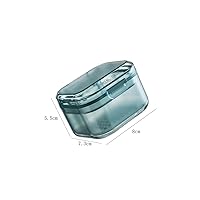 Vista 2 de Caja de 1 pieza para prótesis dental, caja de baño de 3 capas, caja rectangular para dentaduras postizas, caja de almacenamiento de dientes falsos