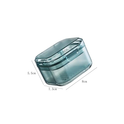 Miniatura 2 de Caja de 1 pieza para prótesis dental, caja de baño de 3 capas, caja rectangular para dentaduras postizas, caja de almacenamiento de dientes falsos,