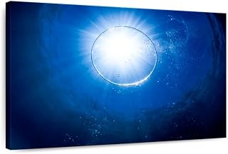 ElephantStock Underwater Bubble Canvas - 1 Panel Ocean Wall Art Decor - Sealife Wall Art, Fish Pictures Wall Decor - Ocean Wall Art for Office/Home - 12" X 8"