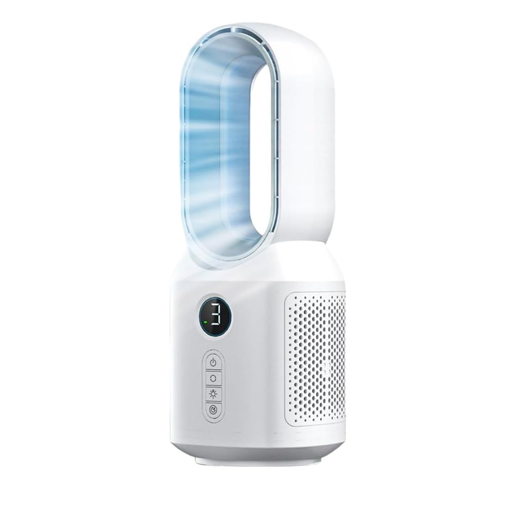 Ventilateur de table sans pale sécurisé pour enfants avec veilleuse douce
