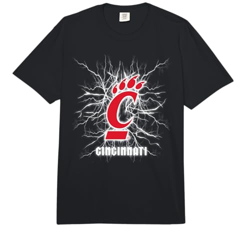 Cincinnati Bearcats 90's Lightning Officially Licensed Comfort Colors Adult Heavyweight T-shirt