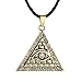Produktbild AILUOR Unisex Ägypten Pyramide Halskette, Auge Von Horus Evil Eye Illuminati Antique Charm-Anhänger Schmuck Unisex Gold Einstellbar