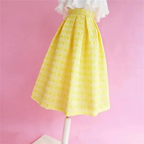 DBFBDTU Womens Jacquard Skirts High-Waisted Slim Fit Solid Color A-Line Skirt Formal Office Work3