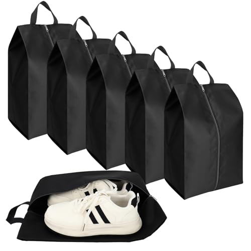 Shoe Bags for Travel, 6 Pack Large Oxford Fabric Portable Travel Shoe Bag with Zip for Storage and Packing Vacation Essentials