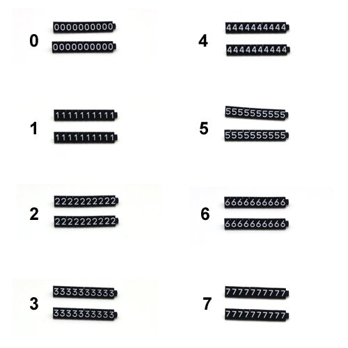 New Price Cube Replenishment Single Item for Small Black/White Letters.(incl. Tax) Dot Hyphen 07107WHZ