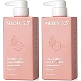 Medix 5.5 Hyaluronic Acid + Vitamin E Cream Body Lotion For Women | Hydrating Dry Skin Firming Lotion Minimizes Look Of Wrinkles, Stretch Marks, Cellulite, & Crepey Skin | Skin Care Products | 2-Pack