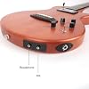 Fojill Hybrid Electric Acoustic Guitar Steel String Built In Effect Reverb Delay Pratice Portable Travel Silent Solid Mahogany Body Neck Rosewood Fretboard With Padded Gig Bag