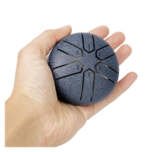 Steel Tongue Drum Rain Chime 3 pulgadas 6 notas Negro miniatura 6
