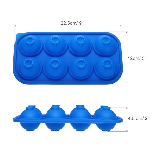 Bandeja de Hielo de Silicona con Tapa Azul miniatura 2