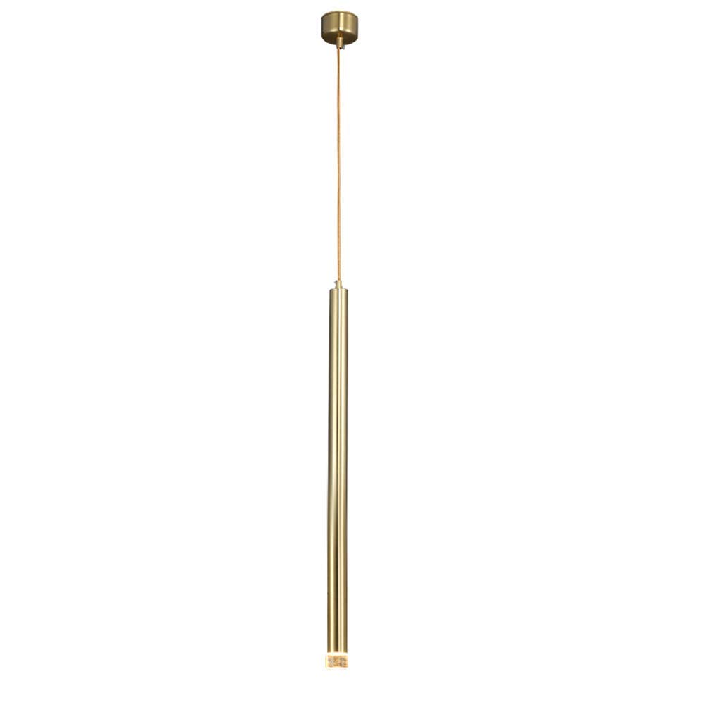 Lámpara colgante LED de cristal puro tipo droplight cilíndrico con luz neutra moderna