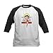 CafePress Betty Boop Showgirl Kids Baseball T Shirt Kids Cotton Baseball Jersey, 3/4 Raglan Sleeve Shirt Black/White