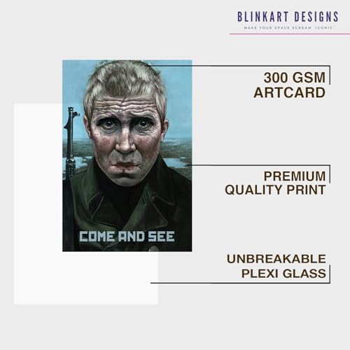 Image of BLINKART Come And See (1985) Movie Poster Frame 8x12 Inch | Premium 300 GSM Paper Wall Print | Vintage Film Artwork for Home, Bedroom, Living Room, Office | Framed Photo Decor
