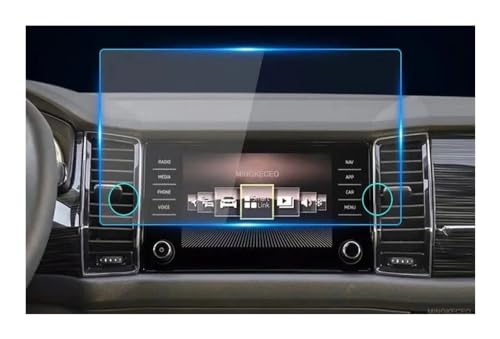 Protector de pantalla para Skoda Kodiaq y Karoq 2017-2020 de vidrio templado 2