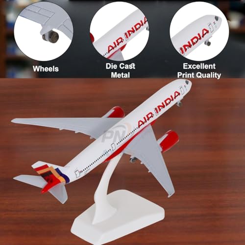 Image of New Air India Airbus A350 Diecast Aircraft Model 20 cm | Metal Plane Model with Landing Gear & Display Stand | Collectible Toy for Aviation Enthusiasts & Kids (Air India Airlines)