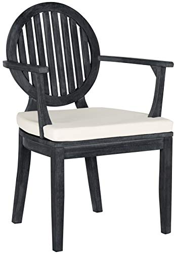 Safavieh Pat6706K Collection Chino Grey 5Pc Outdoor Dining Set, Dark Slate Gray/White #TOP2