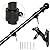 NELXINJO 5FT Flag Pole with Bracket,Professional Stainless Steel No Tangle Spinning Pole and Flag Pole Kit with Bracket for Residential or Commercial