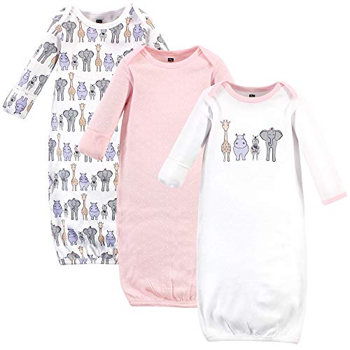 Hudson baby Baby Gowns 3pk, Pink Safariの商品画像（Amazon）