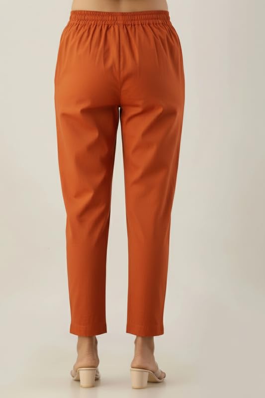 Image of Regular Fit Cotton Woman Trousers Pants Kurti Pant Casual Daily Formal Office Use