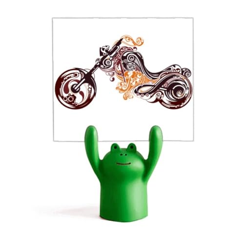 Porte-mémo grenouille pour moto pince note papeterie originale