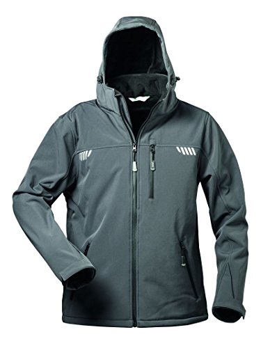 Preisvergleich Produktbild Elysee - Softshell Jacken Apollo grau / schwarz, elastisch, Kapuze, mit Fell (M)