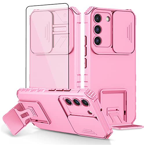 Coque Rigide Samsung S22 5G Rose Premium | Matériaux Durables et Verre Trempé Haute Résistance