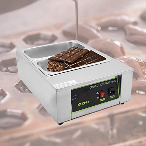 Newtry Digital 17.6Lbs Capacity 2 Pots Electric Chocolate Melting Machine Temperature Adjustable 1000W Commercial Chocolate Tempering Machine Melter Pot Heater (110V) #TOP5