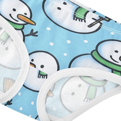 Girls' Triangle Panties Briefs Underwear for Girls Snowmen4