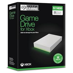 Seagate Game Drive Xbox 5TB, Tragbare Externe Festplatte, 2.5 Zoll, USB 3.0, Xbox, weiß, Data Rescue Service (STKX5000100)