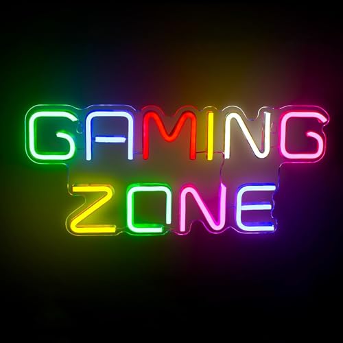 Dhqkqg Gaming Zone Neon Light Sign, Colorful Game Neon Sign for Wall Decor, Gaming Letter LED Neon Light, USB Powered Game Neon Light, Gaming Neon Sign for Gaming Room, Bedroom (Gaming Zone) Dhqkqg Gaming Zone Neon Light Sign, Colorful Game Neon Sign for Wall Decor, Gaming Letter LED Neon Light, USB Powered Game Neon Light, Gaming Neon Sign for Gaming Room, Bedroom (Gaming Zone)