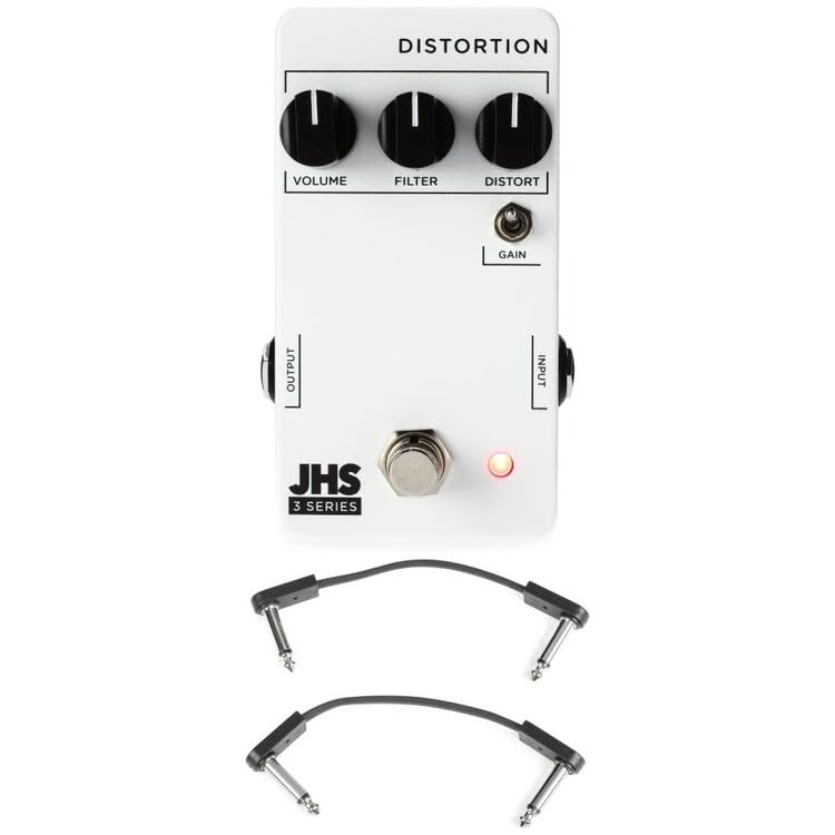 JHS 3 Series Distortion Pedal with EBS Patch Cables