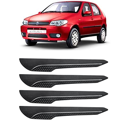 Image of AOSIS-Car Bumper Protector /Bumper Guard for Fiat Palio Stile with Single Chrome Stripe (4-Pcs)