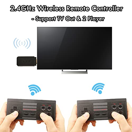 Trovono Wireless Retro Game Console With 1500 Classic Video Games, Plug And Play Video Handheld Game Console, Hdmi Hd Output For Tv With Dual 2.4G Wireless Controllers Gift Choice For Children Adults #TOP1