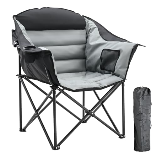 Meulbaty Campingstuhl Klappbar [200kg Tragfähigkeit] mit 6CM Sitzpolster -...
