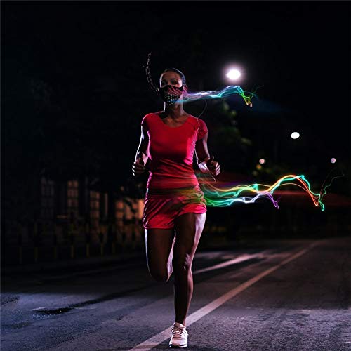 Onewell Rave Party - Halloween Voice Control Mask, Dynamic Talking Faux Face Mask, Respirável, Borra