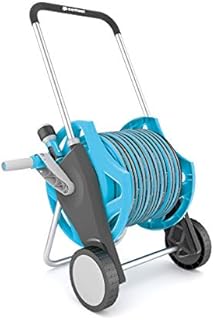 Cellfast Wózek na wąż zestaw DISCOVER Gumowany uchwyt, Odporny na korozję, Stabilny, Składana stopka, Wąż ogrodowy ORIGINALFLEX 1/2" 30m, 55-630